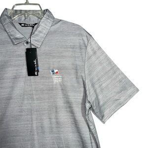 NEW Travis Mathew Men's Camp Golf Polo Shirt Size XL Gray Legends TX Valero Open